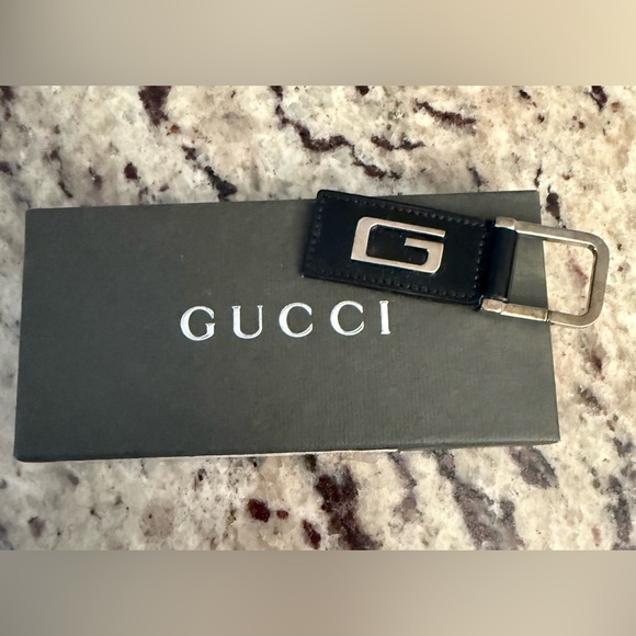 Gucci Accessories - NIB Vintage Gucci Black Leather Key Ring